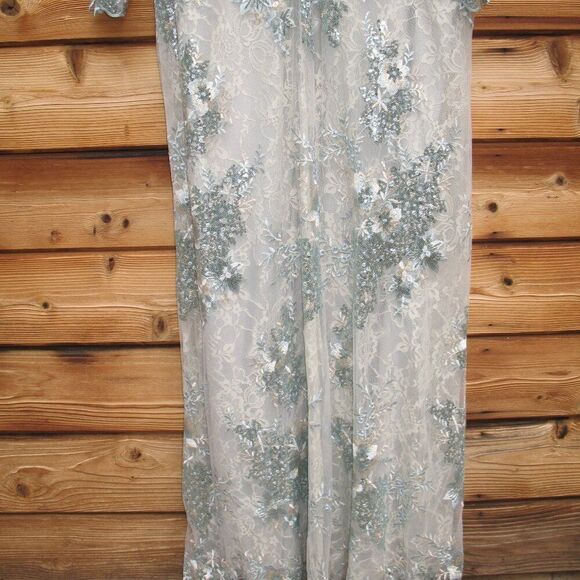 Mac Duggal 67539 Womens Embellished V Neck Long Sleeve Gown - Picture 13 of 14